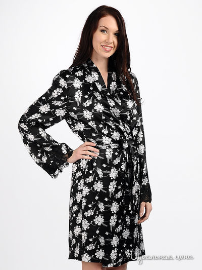 Халат Charoi, цвет цвет черный / белый