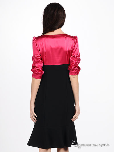 Платье Kate Cooper&amp;Rouge женское, цвет черный / фуксия
