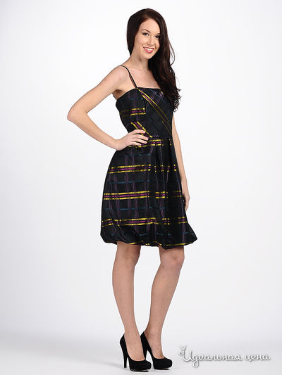 Платье Kate Cooper&amp;Rouge женское, цвет черный / фиолетовый / желтый