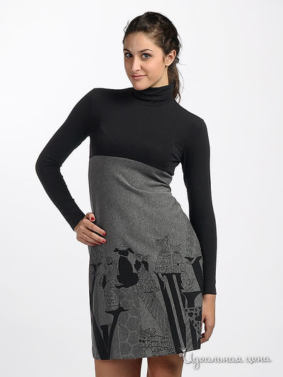 Платье Scapa&Mariline, цвет цвет черный / серый