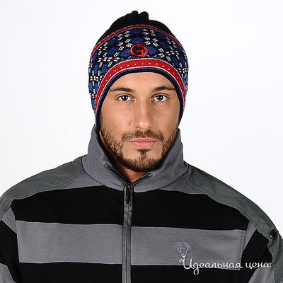 Шапка Gianni Conti, цвет цвет темно-синий / красный