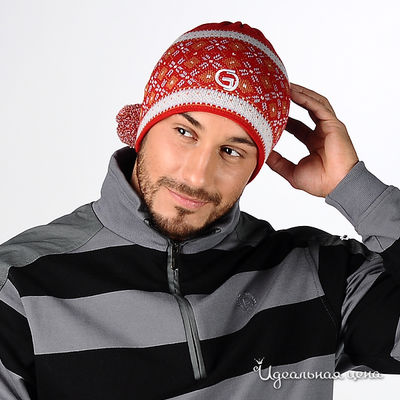 Шапка Gianni Conti, цвет цвет красный / серый