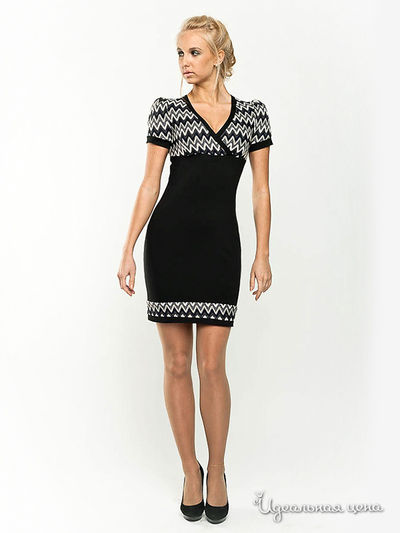 Платье Gloss, цвет цвет черный / белый