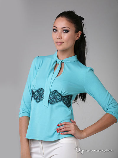 Блузка Fleuretta, цвет цвет бирюзовый