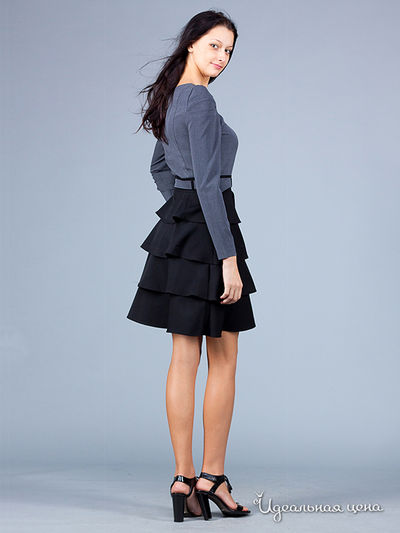 Платье May Be, цвет цвет серый / черный