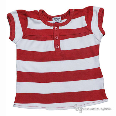 Футболка Bamboo baby, цвет цвет красный / белый