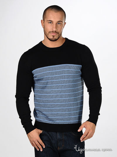 Джемпер Pezzo, цвет цвет черный / голубой