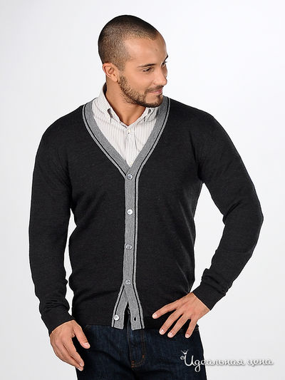 Кардиган Pezzo, цвет цвет темно-серый / черный