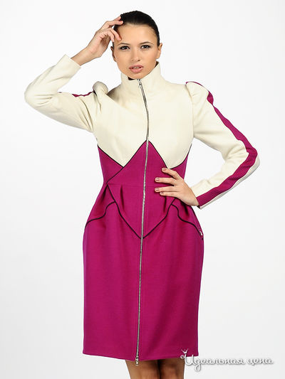 Пальто Maria Rybalchenko, цвет цвет молочный / сиреневый