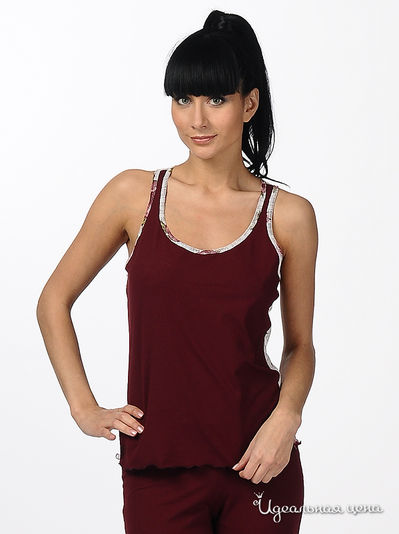 Майка Классика белья, цвет цвет бордовый / белый