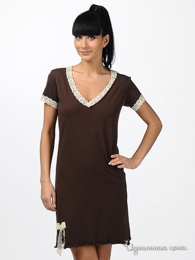 сорочка Классика белья, цвет цвет коричневый / молочный