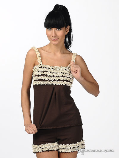 Топ Классика белья, цвет цвет коричневый / молочный