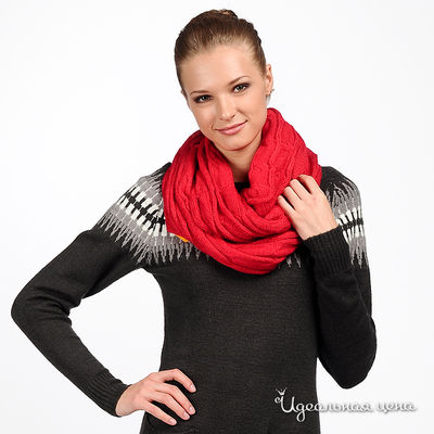 Шарф Nervous & Angry girls, цвет цвет красный