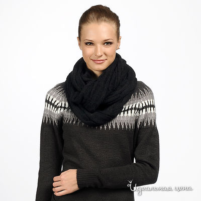 Шарф Nervous & Angry girls, цвет цвет черный