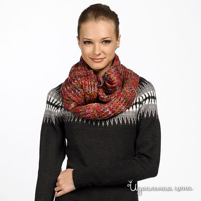 Шарф Nervous & Angry girls, цвет цвет красный / лиловый / хаки