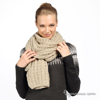 Шарф Nervous & Angry girls, цвет цвет бежевый