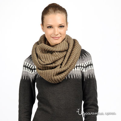 Шарф Nervous & Angry girls, цвет цвет мокка