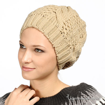 Шапка Nervous & Angry girls, цвет цвет бежевый