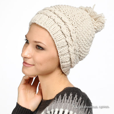 Шапка Nervous & Angry girls, цвет цвет бежевый