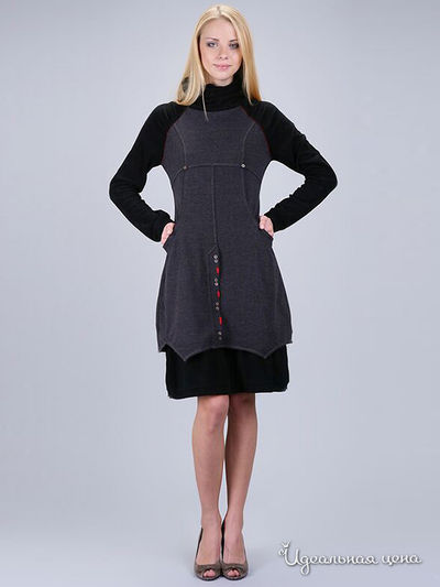 Платье XcluSive&Soho, цвет цвет темно-серый / черный