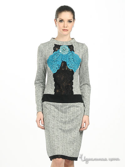 Платье Adzhedo, цвет цвет серый / черный