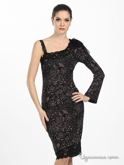 Платье Adzhedo женское, цвет фиолетовый / черный