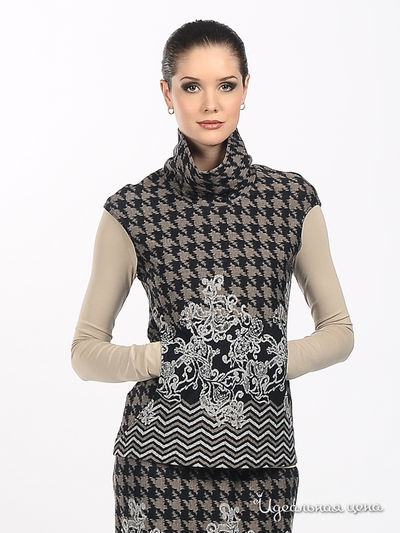 Жилет Adzhedo, цвет цвет черный / коричневый