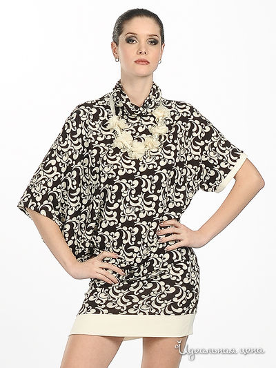 Туника Adzhedo, цвет цвет темно-коричневый / бежевый