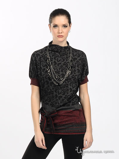 Джемпер Adzhedo, цвет цвет серый / черный / бордовый