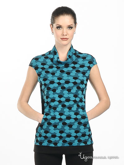 Жилет Adzhedo, цвет цвет бирюзовый / черный