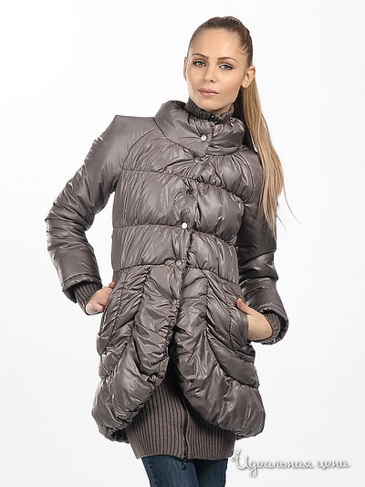 Пальто Gaudi, цвет цвет серо-коричневый