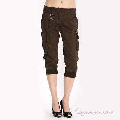 Брюки NafNaf, цвет цвет коричневый