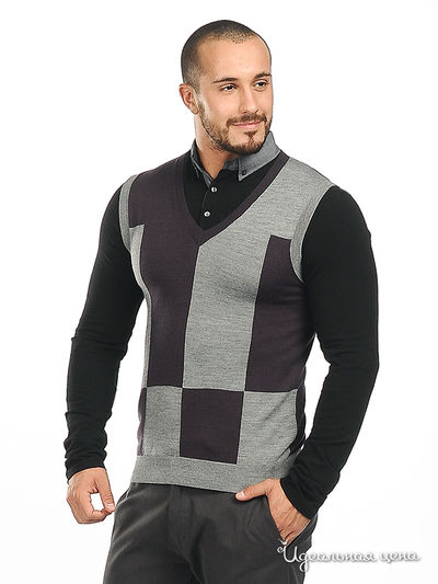 Жилет Antony Morato, цвет цвет баклажановый / серый