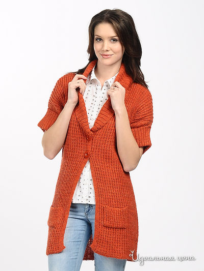 Кардиган Alpha Moda, цвет цвет терракотовый