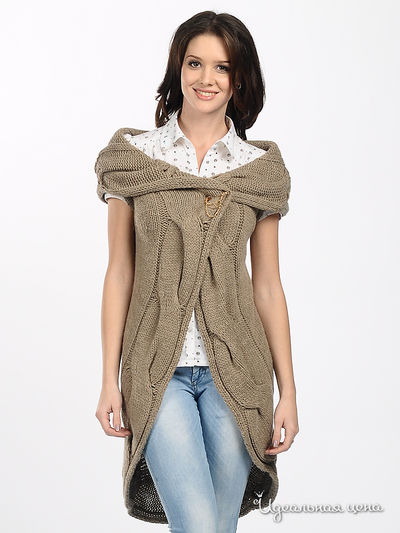 Жилет Alpha Moda, цвет цвет бежевый