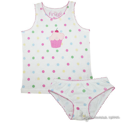 Комплект Frugi, цвет цвет белый / принт горох