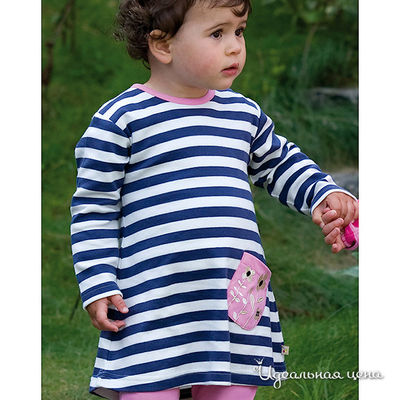 Платье-туника Frugi, цвет розовый / синий / белый