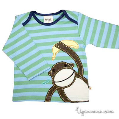 Лонгслив Frugi, цвет цвет зеленый / голубой