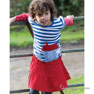 Юбка Frugi, цвет цвет ярко-красный