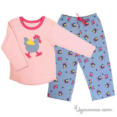 Пижама Frugi, цвет цвет розовый/голубой