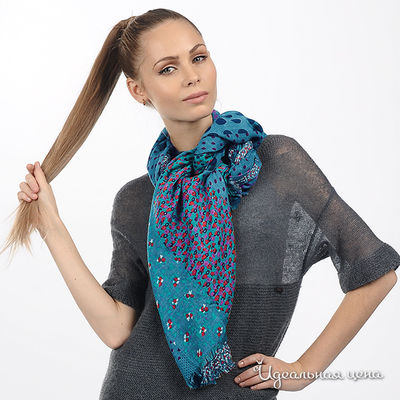 Палантин Laura Biagiotti шарфы, цвет цвет бирюзовый