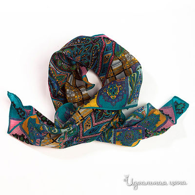 Платок Farfalla Seta, цвет цвет бирюзовый