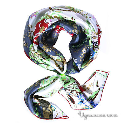 Платок Farfalla Seta, цвет цвет серый / красный