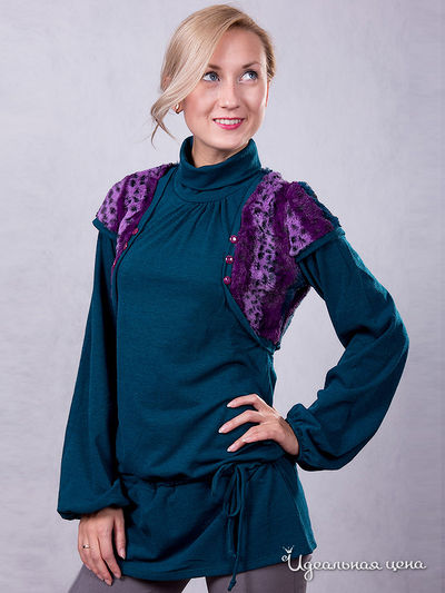 Блуза Wisell, цвет цвет бирюзовый