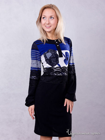 Платье Wisell, цвет цвет черный / синий / белый