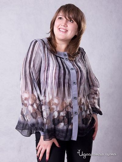 Блузка Wisell, цвет цвет серый