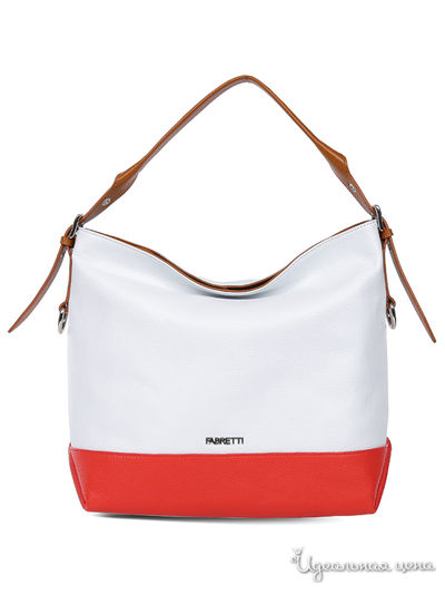 Сумка FABRETTI, цвет белый, красный