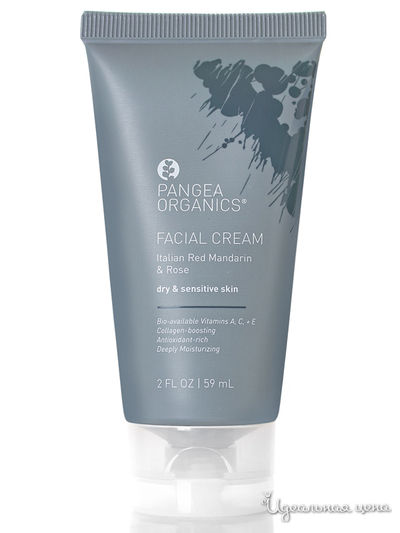 Крем для лица Итальянский красный мандарин с Розой, 59 мл, Pangea