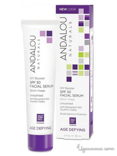 Сыворотка с антиоксидантным комплексом без запаха SPF 30, 58 мл, Andalou Naturals