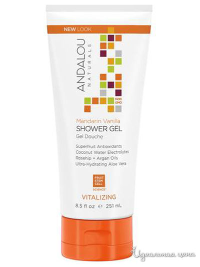Гель для душа регенерирующий Ваниль и Мандарин, 251 мл, Andalou Naturals